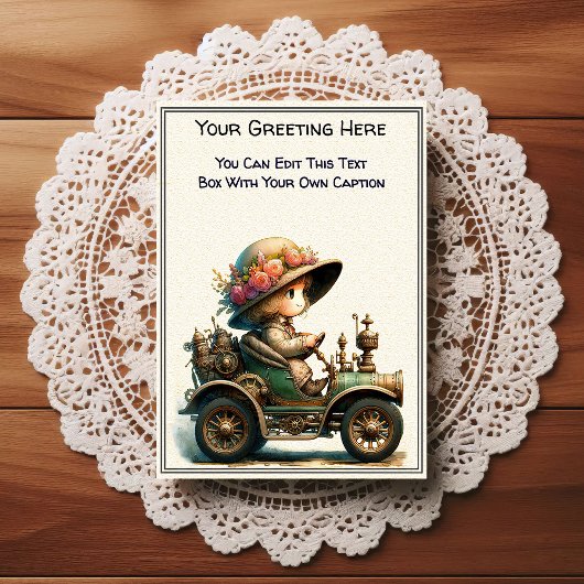 Whimsical Everyday Sentiment Steampunk Art   Briefkaart