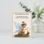 Whimsical Everyday Sentiment Storybook Fairy Briefkaart (Staand voorkant)