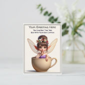 Whimsical Everyday Sentiment Storybook Fairy Briefkaart (Staand voorkant)