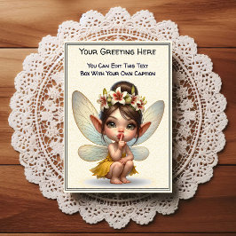 Whimsical Everyday Sentiment Storybook Fairy Briefkaart