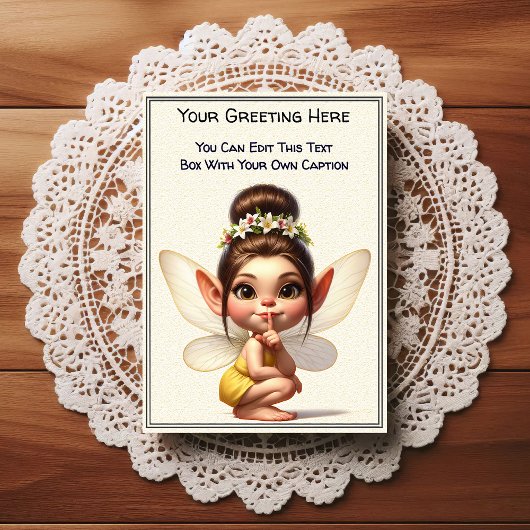 Whimsical Everyday Sentiment Storybook Fairy Briefkaart