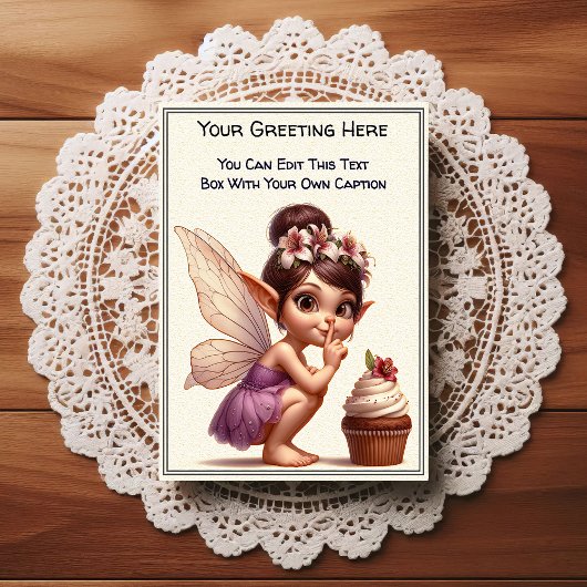 Whimsical Everyday Sentiment Storybook Fairy Briefkaart