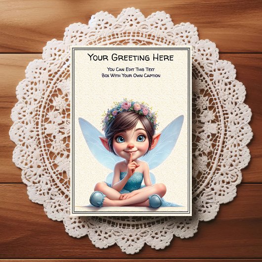 Whimsical Everyday Sentiment Storybook Fairy Briefkaart
