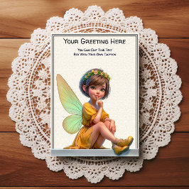 Whimsical Everyday Sentiment Storybook Fairy Briefkaart