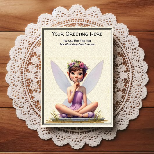 Whimsical Everyday Sentiment Storybook Fairy Briefkaart