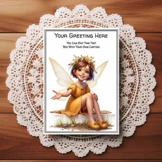 Whimsical Everyday Sentiment Storybook Fairy Briefkaart