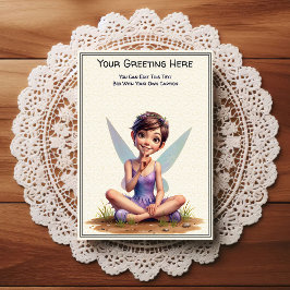 Whimsical Everyday Sentiment Storybook Fairy Briefkaart