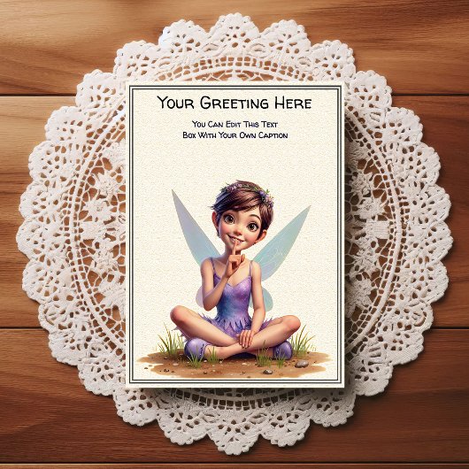 Whimsical Everyday Sentiment Storybook Fairy Briefkaart
