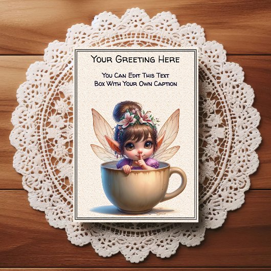 Whimsical Everyday Sentiment Storybook Fairy Briefkaart