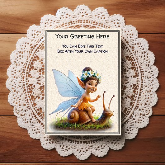 Whimsical Everyday Sentiment Storybook Fairy Briefkaart