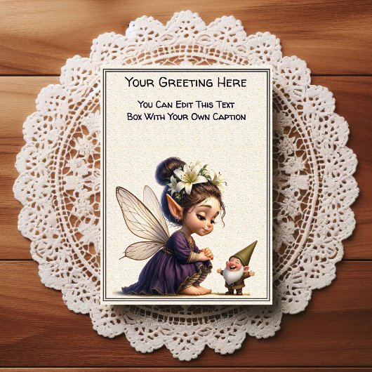 Whimsical Everyday Sentiment Storybook Fairy Briefkaart