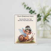 Whimsical Everyday Sentiment Storybook Fairy Briefkaart (Staand voorkant)