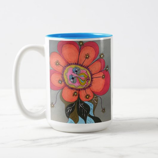 Whimsical Face Mok (Links)