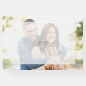 Whimsical Faded Foto Geometric Wedding Gastenboek (Achterkant)