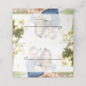 Whimsical Faded Foto Geometric Wedding Plaatskaartje (Buitenkant ongevouwen)