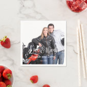 Whimsical Faded Photo Calligraphy Wedding Servet (Insitu)