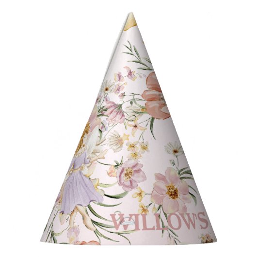 Whimsical Fairies Wildflower Meadow Verjaardag Feesthoedjes (Links)