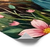 Whimsical Fairy and Hedgehog Garden Wall Art Poster (Hoek)