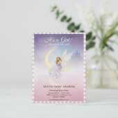 Whimsical Fairy Baby Shower Invitation Briefkaart (Staand voorkant)