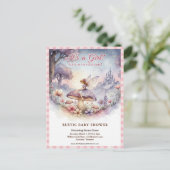 Whimsical Fairy Baby Shower Invitation Briefkaart (Staand voorkant)