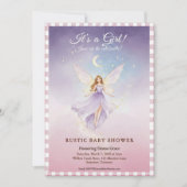 Whimsical Fairy Baby Shower Invitation Kaart (Voorkant)