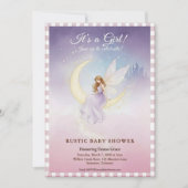 Whimsical Fairy Baby Shower Invitation Kaart (Voorkant)