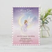 Whimsical Fairy Baby Shower Invitation Kaart (Staand voorkant)