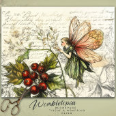 Whimsical  Fairy Botanical Berry Sketche Tissuepapier