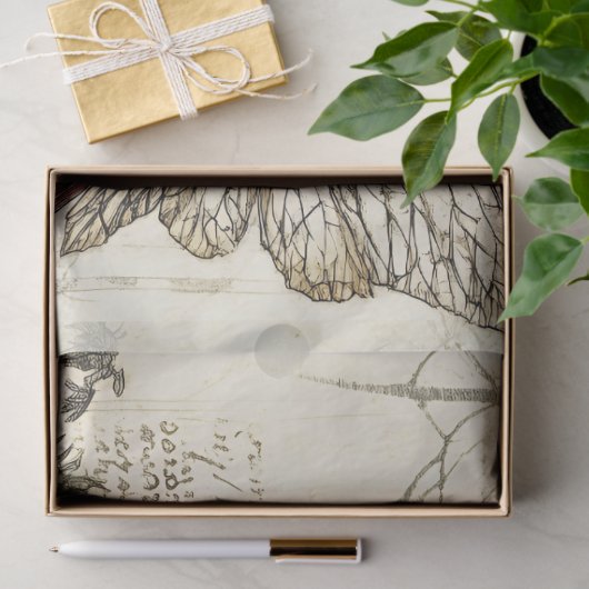 Whimsical  Fairy Botanical Floral Sketches Tissuepapier (Geschenk)