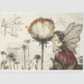 Whimsical Fairy Botanical Floral Sketches Tissuepapier (Voorkant)