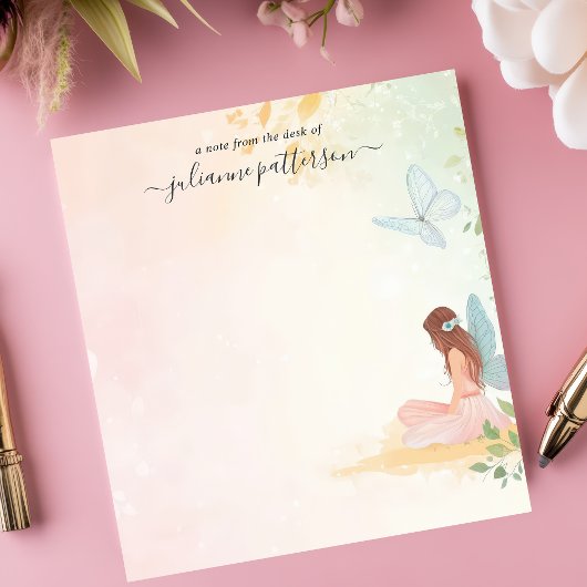 Whimsical Fairy Butterfly Garden Persoonlijke naam Notitieblok