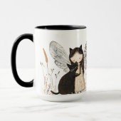 Whimsical Fairy & Cat Verjaardag gepersonaliseerd  Mok (Links)