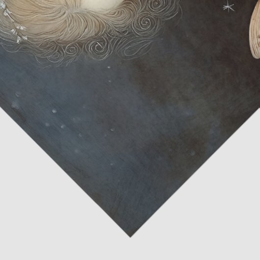 Whimsical Fairy & Dandelion Magical Decoupage Art Tissuepapier (Detail)