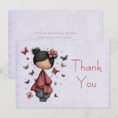 Whimsical Fairy Doll Retro Cute Bedankkaart (Voorkant / Achterkant)