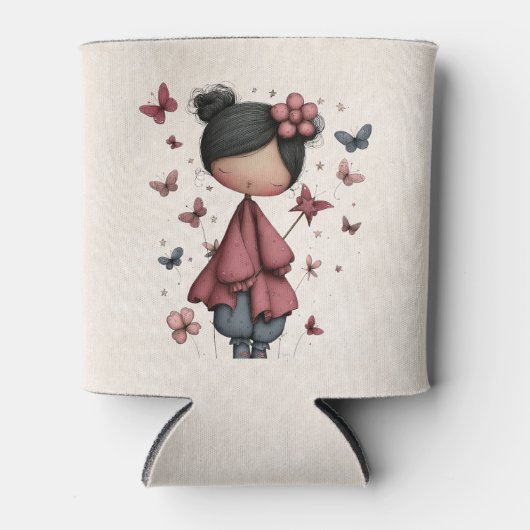 Whimsical Fairy Doll Retro Cute Blikjeskoeler (Voorkant)