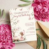 Whimsical Fairy eerste verjaardag Kaart