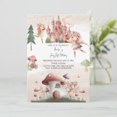 Whimsical Fairy Eerste Verjaardag | Kasteel en pad Kaart (Staand voorkant)