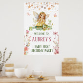 Whimsical Fairy eerste verjaardag Poster (Keuken)