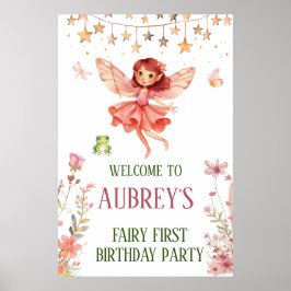 Whimsical Fairy eerste verjaardag Poster