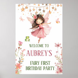 Whimsical Fairy eerste verjaardag Poster