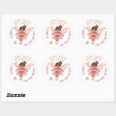 Whimsical Fairy eerste verjaardag Ronde Sticker (Vel)