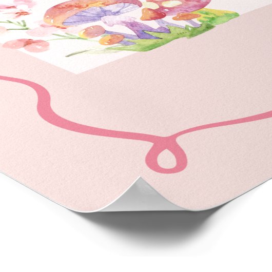 Whimsical Fairy Eerste Verjaardag Welkom Teken Pos Poster (Hoek)