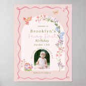 Whimsical Fairy Eerste Verjaardag Welkom Teken Pos Poster (Voorkant)