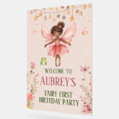 Whimsical Fairy Eerste Verjaardag Welkomstbord Acryl Bord (Hoek)