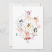 Whimsical Fairy eerste verjaardagsfeestje Kaart (Achterkant)