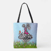 Whimsical Fairy en een Bird Canvas tas (Achterkant)