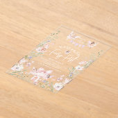 Whimsical Fairy First Birthday Enchanted forest Acryl Uitnodigingen (Laagn)