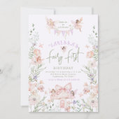 Whimsical Fairy First Birthday Enchanted forest Kaart (Voorkant)