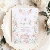 Whimsical Fairy First Birthday Enchanted forest Kaart