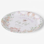 Whimsical Fairy First Birthday Enchanted garden Papieren Bordje (Gekanteld)